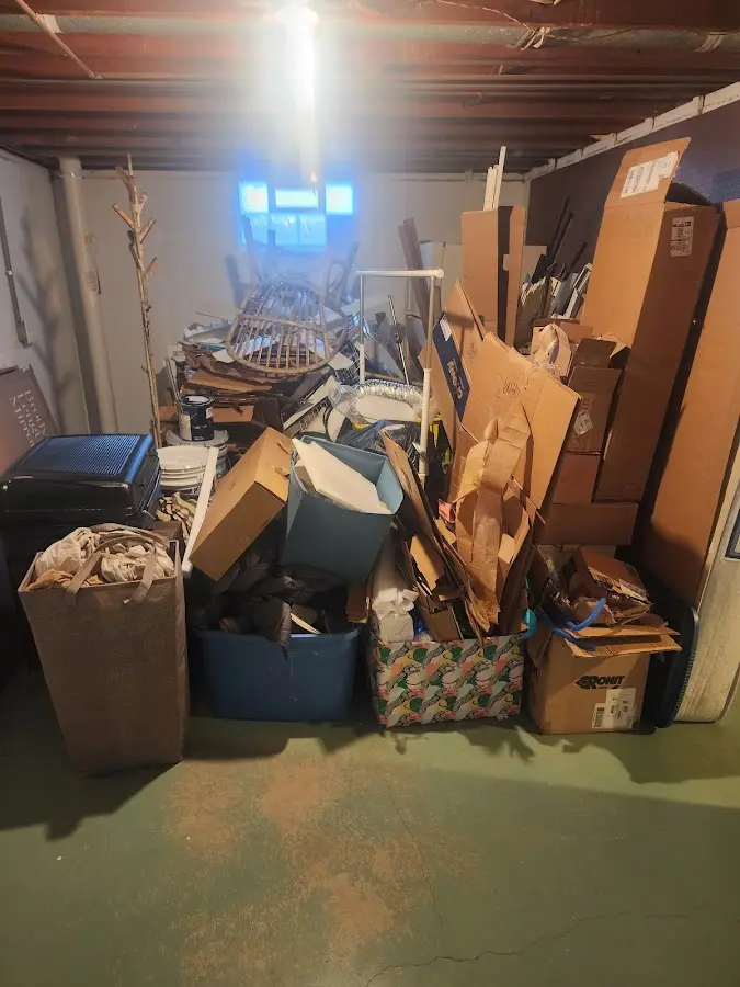 Roll-off dumpster container at job site for Yard Waste Dumpster Rental in Pleasant Valley